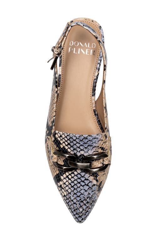 DONALD PLINER DONALD PLINER SNAKESKIN PRINT SLINGBACK LOAFER MULE