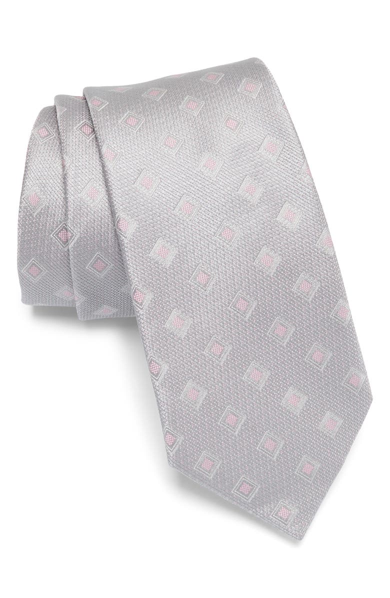 Michael Kors Cogolin Neat Tie, Main, color, Silver