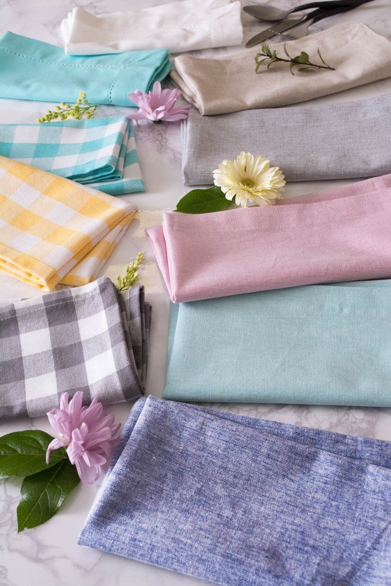Solid Chambray Napkin Set/6, Alternate, color, Blue