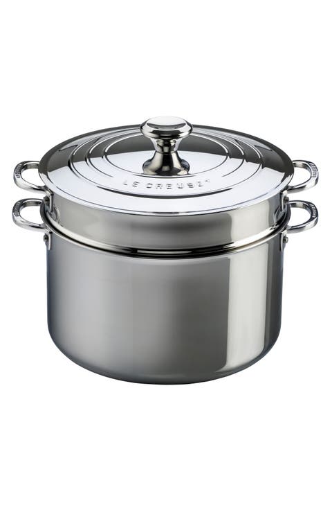 9-Quart Stainless Steel Stockpot with Lid 
Colander