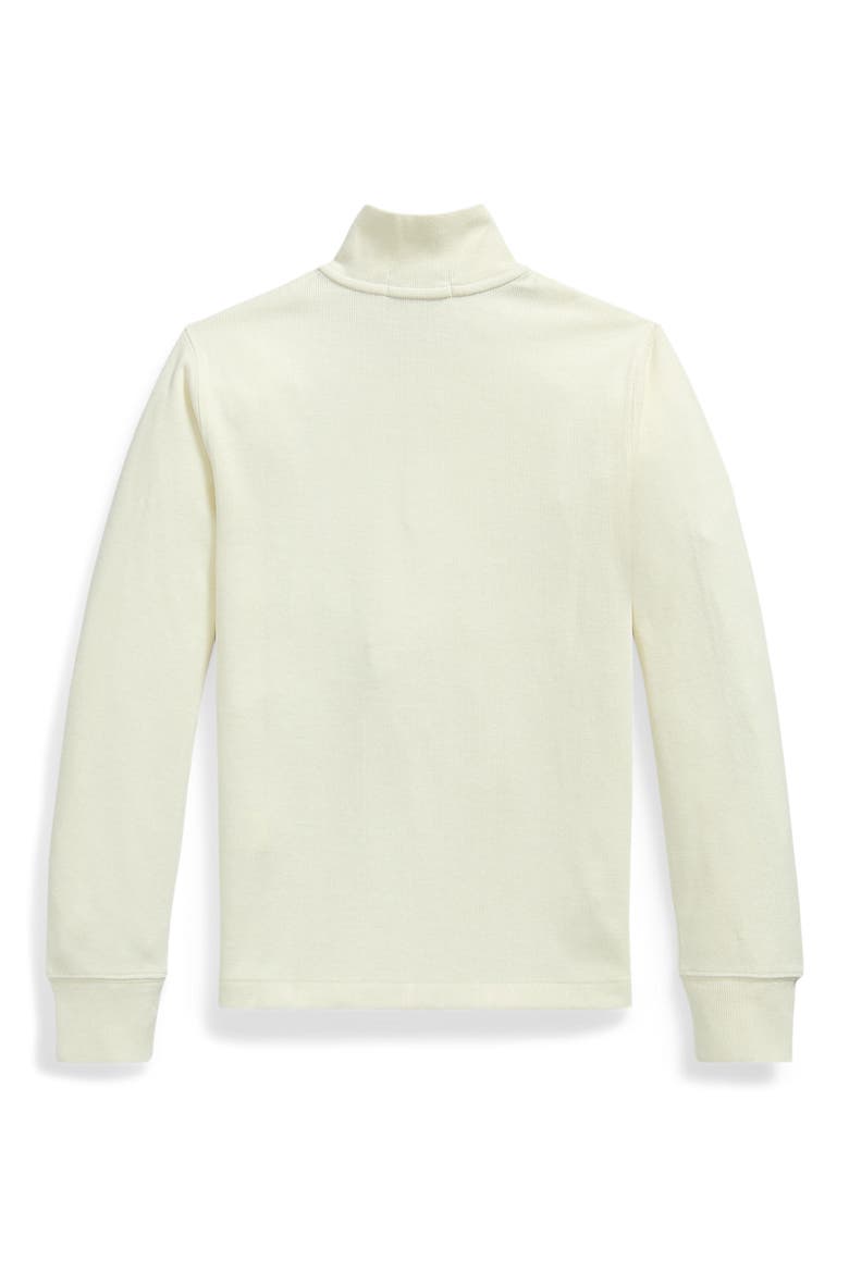 Kids' Estate Rib Quarter Zip Pullover Sweater, Alternate, color, CLUBHOUSE CREAM