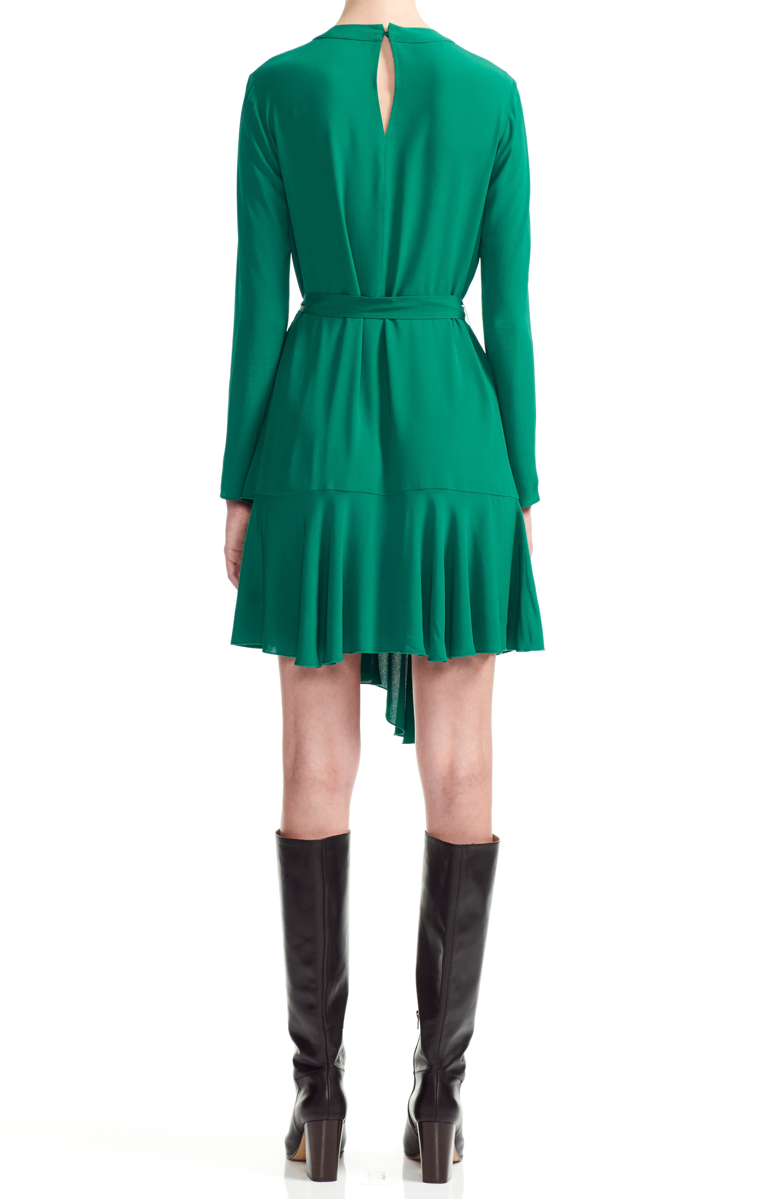 Romea Asymmetrical Ruffle Hem Long Sleeve Dress - image 2