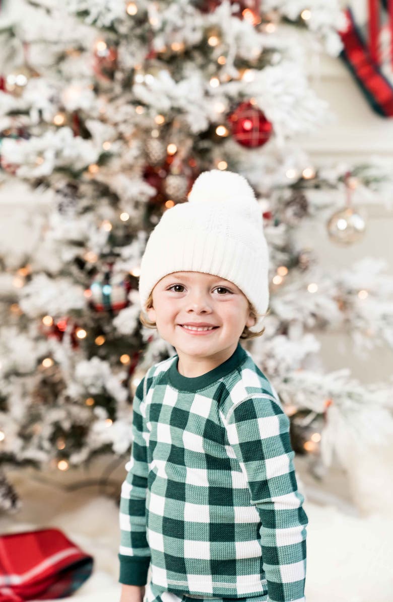 Rachel Parcell Thermal Fitted Two-Piece Pajamas, Alternate, color, 