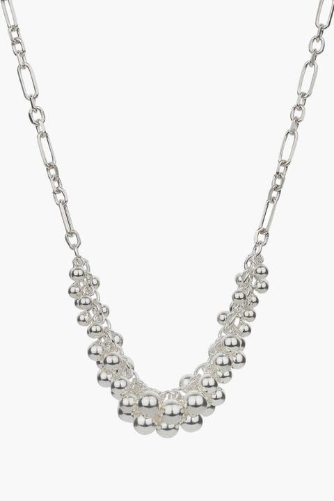 Sterling Silver Vivienne Statement Bouquet Chain Necklace