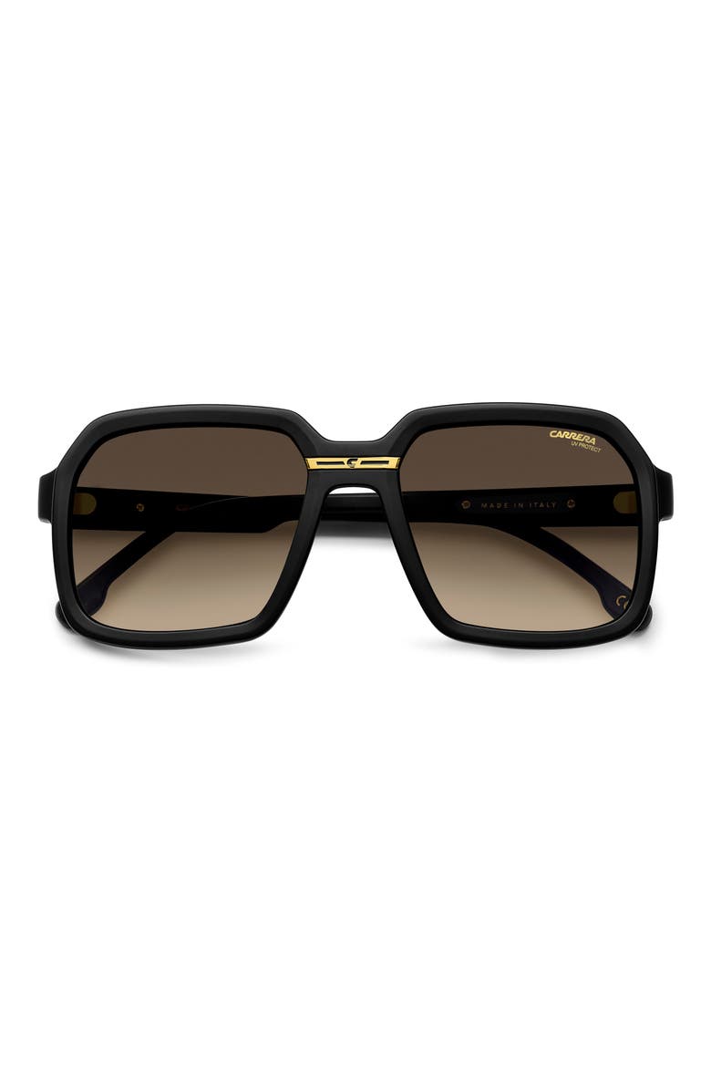 56mm Victory 08 Square Sunglasses, Alternate, color, MATTE BLACK