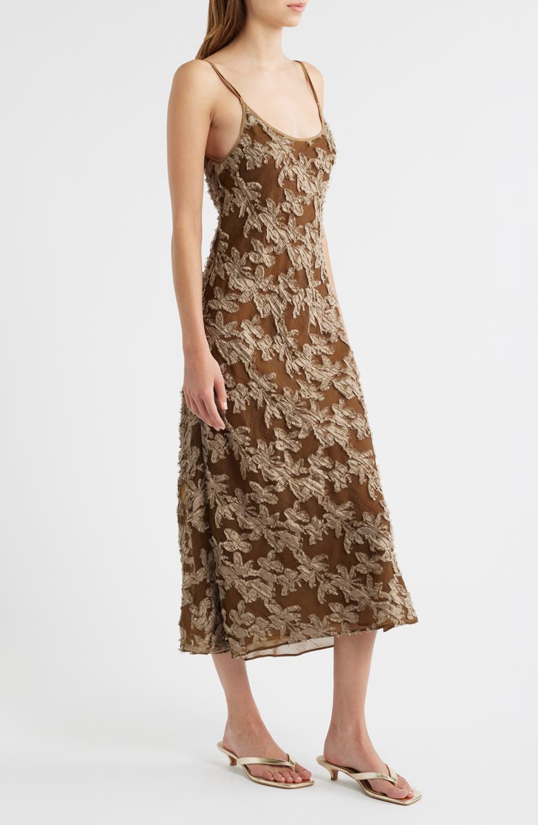 rag & bone Alessia Texture Sleeveless Midi Dress, Alternate, color, Olive