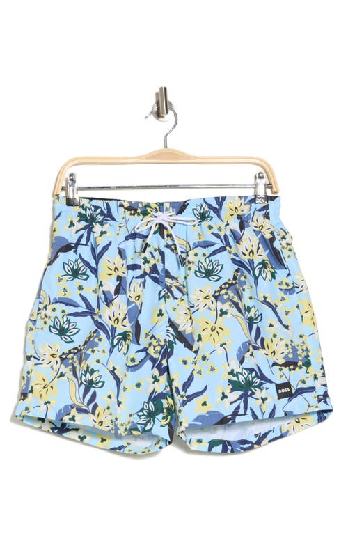 Hugo Boss Boss Piranha Swim Trunks In Blue