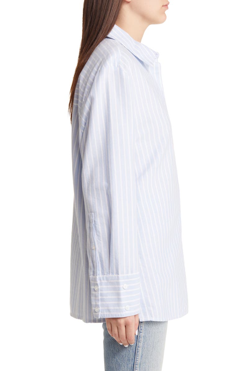 Treasure & Bond Oversize Stripe Poplin Button-Up Shirt, Alternate, color,