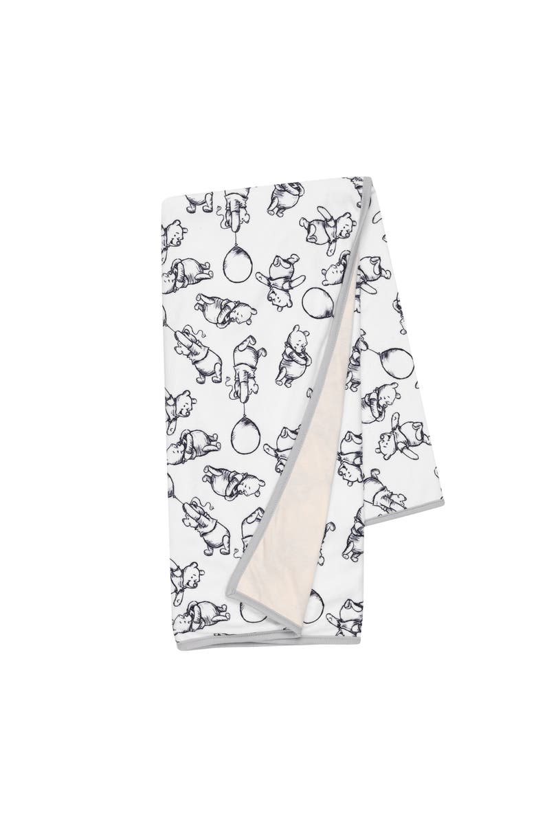 Lambs & Ivy Disney Baby WINNIE THE POOH Baby Blanket - Jersey/Minky, Alternate, color, White