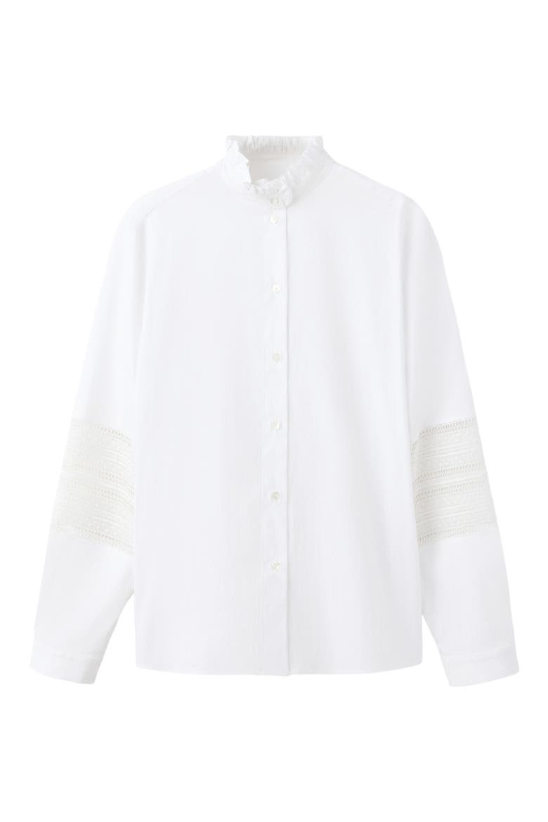 Embroidered Poplin Shirt, Alternate, color, WHITE