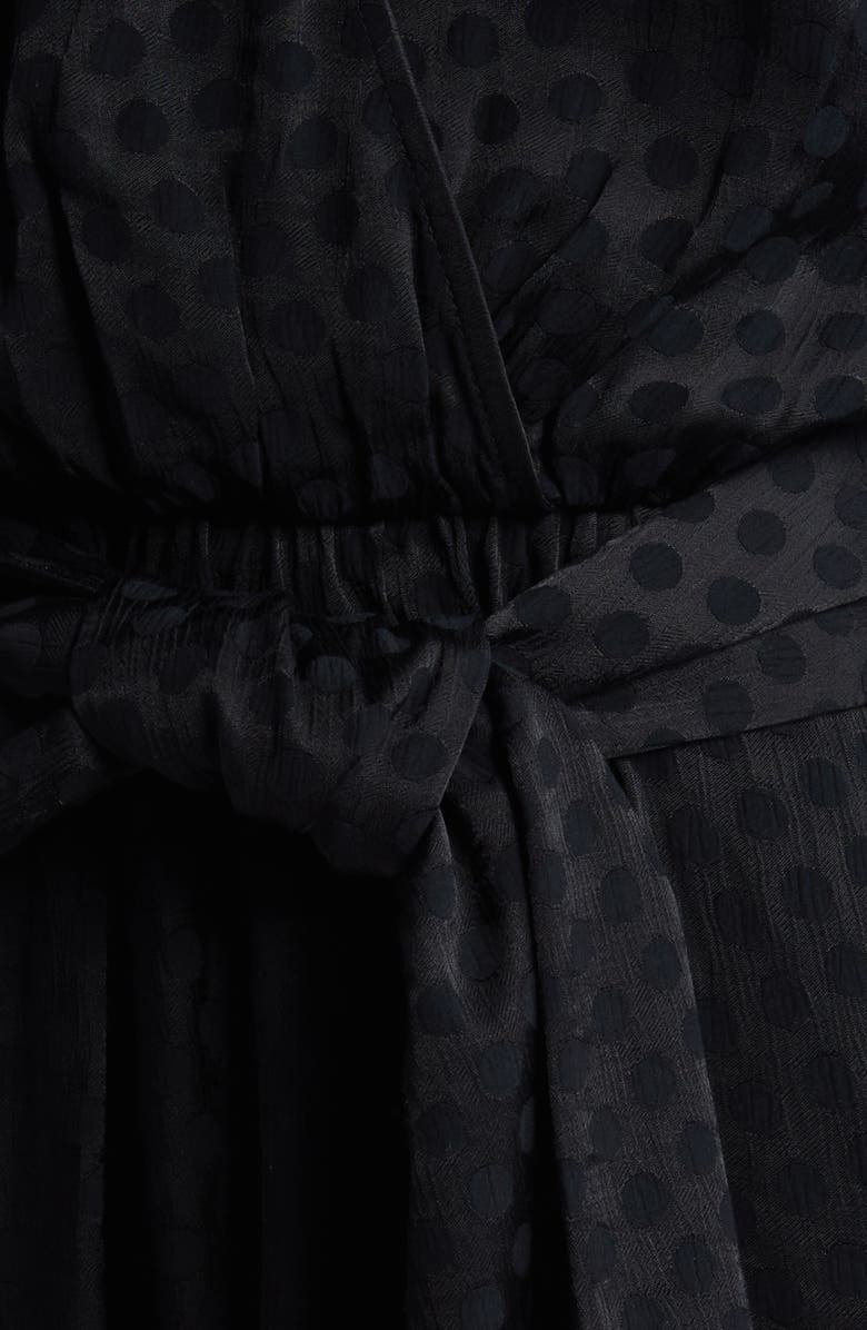 Chelsea28 Jacquard Polka Dot Long Sleeve Romper, Alternate, color,