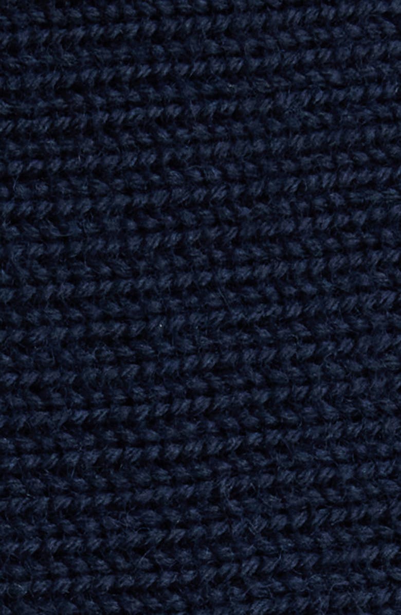 Alaïa Cutout Long Sleeve Turtleneck Sweater Dress, Alternate, color, Minuit