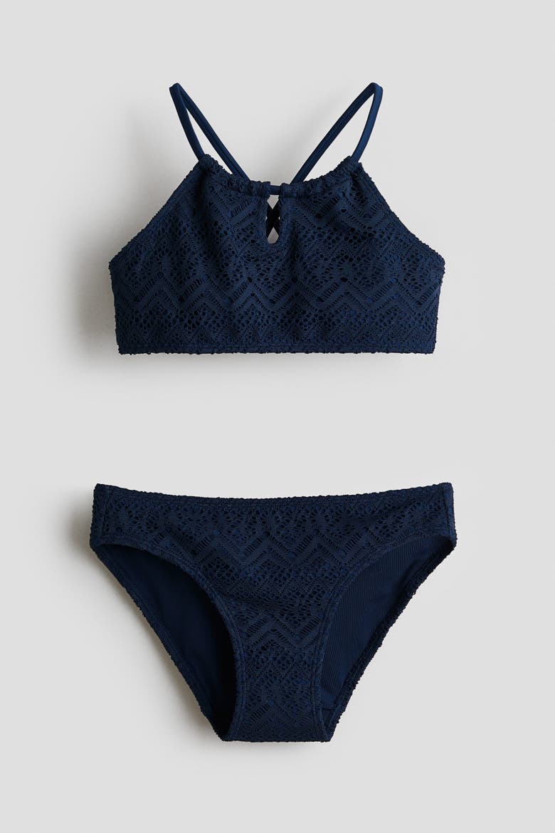 Crocheted-look Bikini, Main, color, Navy blue