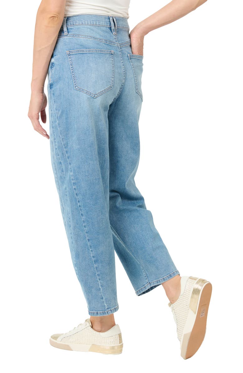 Nicole Miller Arched High Waist Jeans, Alternate, color, Light Blue