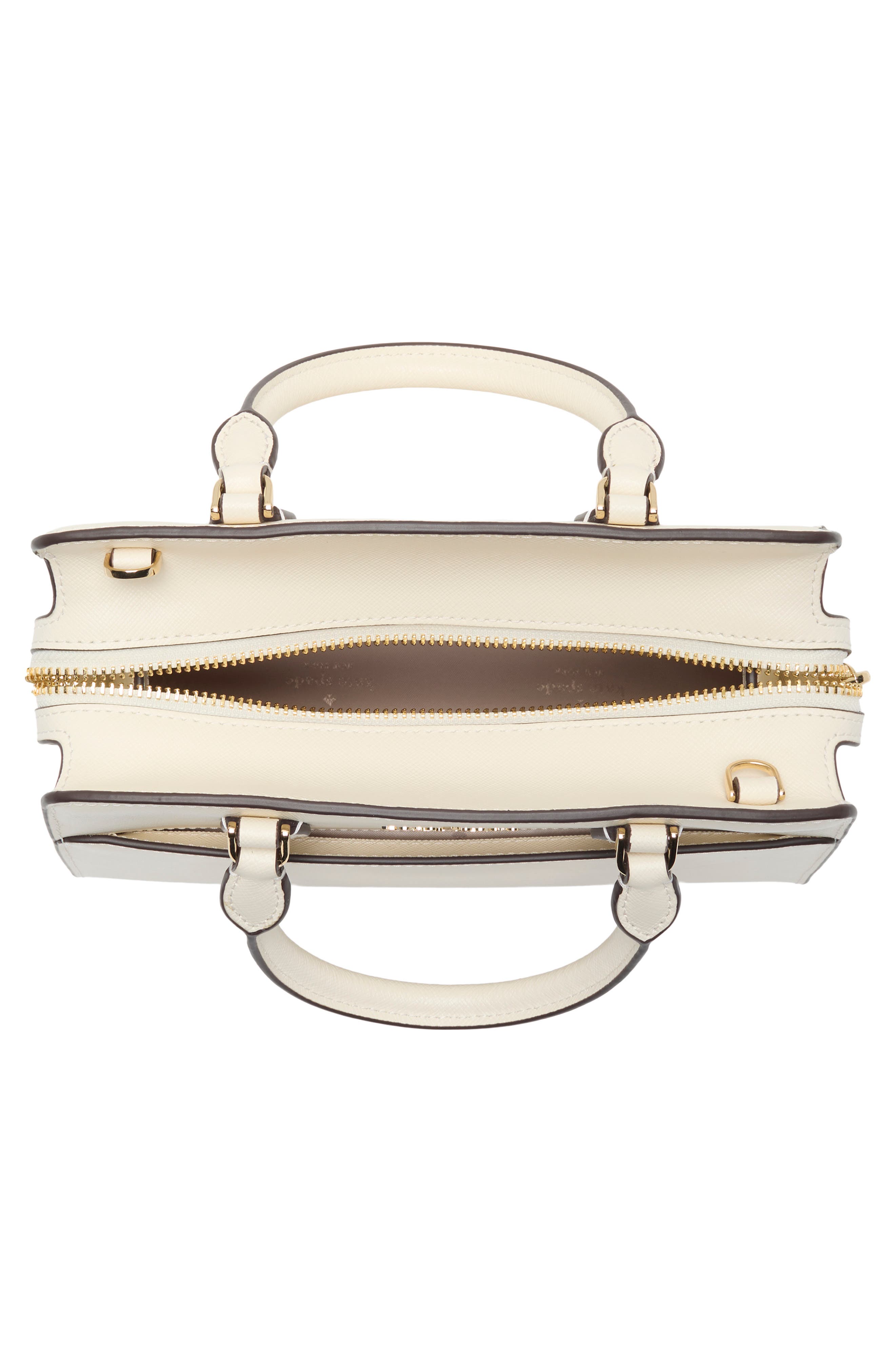 small madison saffiano leather handbag, Alternate, color, MERINGUE