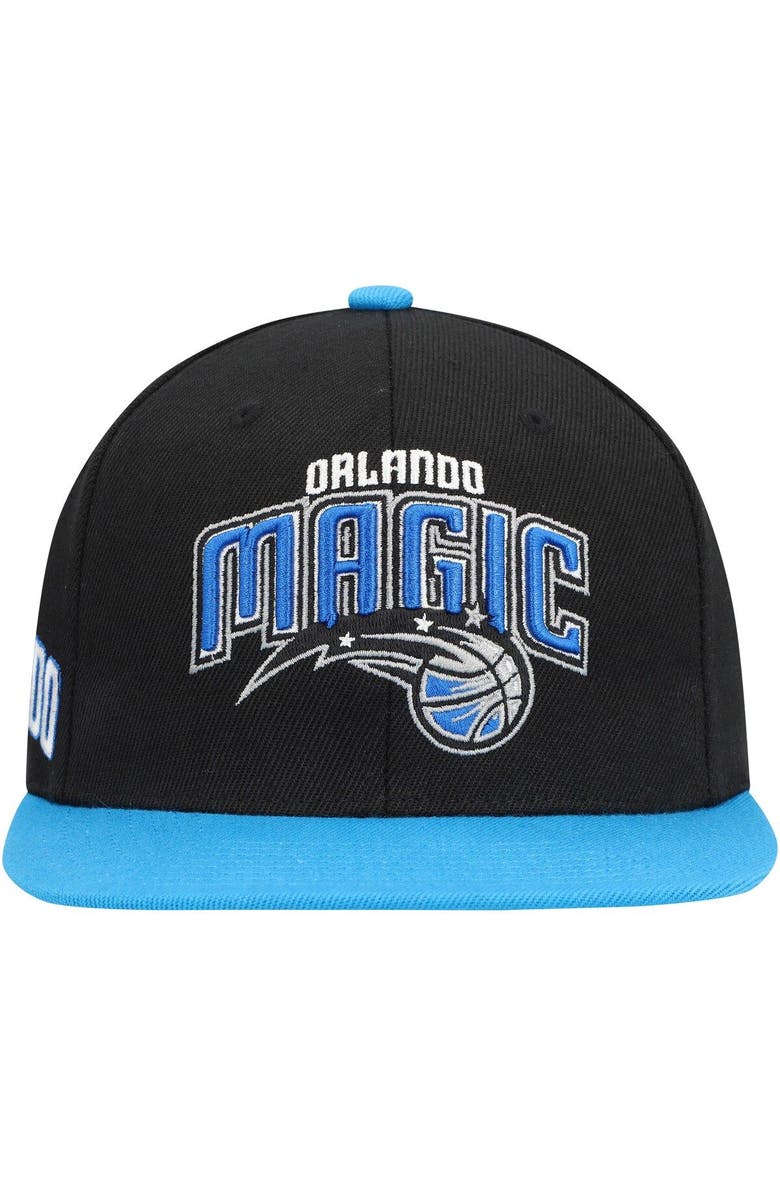 Mitchell & Ness Men's Mitchell & Ness Black/Royal Orlando Magic Side Core 2.0 Snapback Hat, Alternate, color, Black