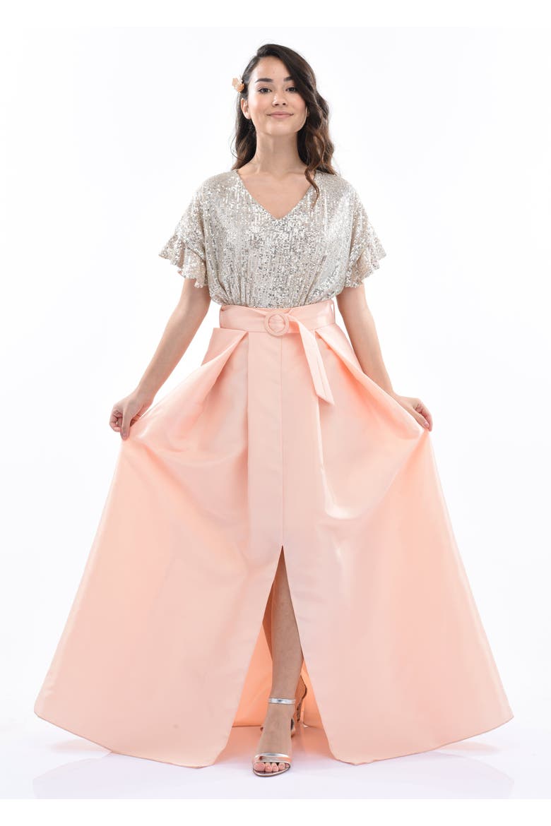 Arcola Dress, Alternate, color, Peach