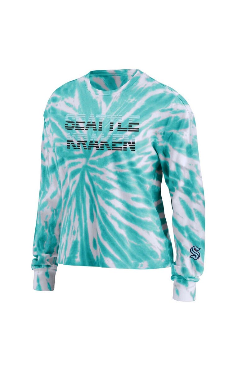 WEAR by Erin Andrews Women's WEAR by Erin Andrews Light Blue Seattle Kraken Tie-Dye Long Sleeve T-Shirt, Alternate, color, Light Blue