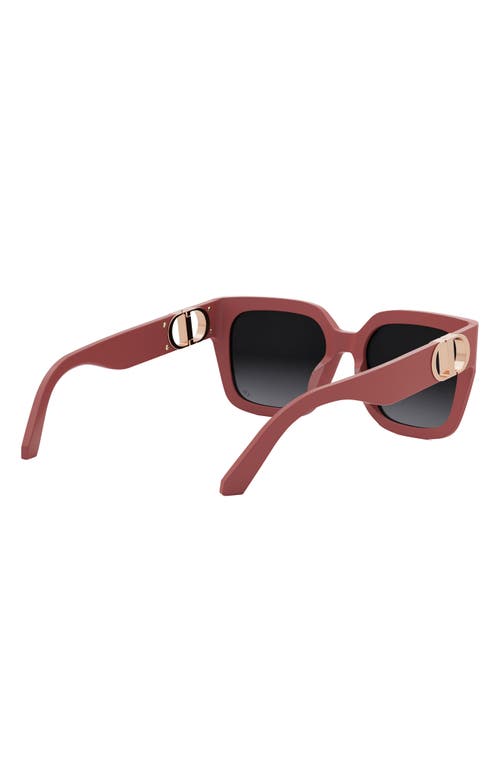 Dior 30montaigne S8u 54mm Square Sunglasses In Matte Pink/gradient Smoke