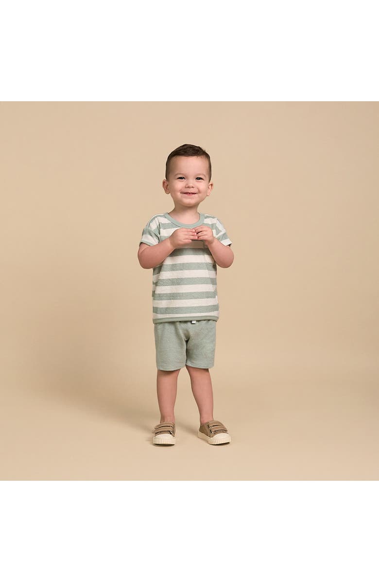 Modern Moments<sup>™</sup> by Gerber Shirt & Short Set, Alternate, color, Green Stripe