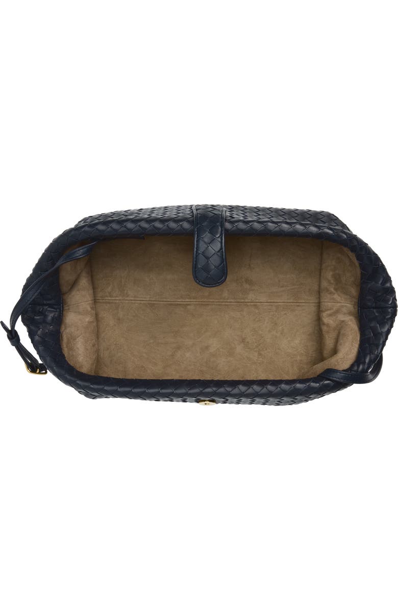 Bottega Veneta Lauren Intrecciato Clutch, Alternate, color, 4346 Midnight-Brass V