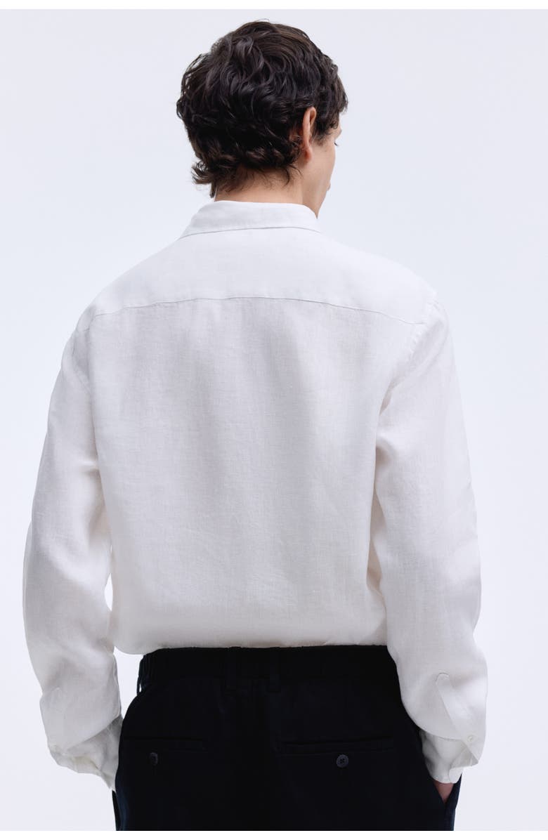 H&M Slim fit linen shirt, Alternate, color, White
