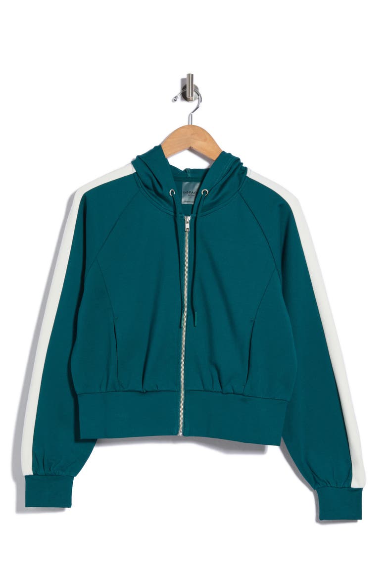 Back to Back Hooded Jacket, Main, color, DEEPTEAL/CREAM