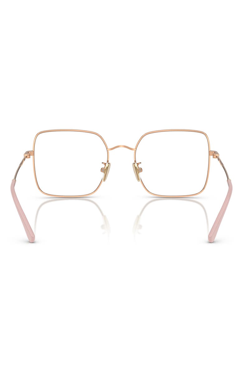 VOGUE 54mm Square Optical Glasses, Alternate, color, Rose Gold