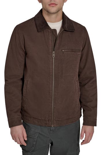 Levi's® Canvas Utility Jacket With Quilted Lining In Brown