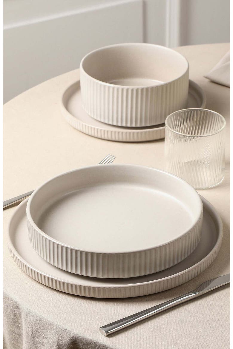 Haven Stoneware 4-Piece Pasta Bowl Set, Alternate, color, Beige