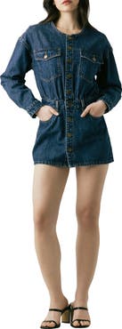 BLANKNYC Long Sleeve Denim Minidress
