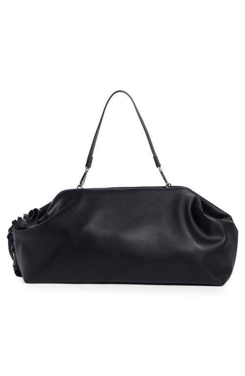 Bcbg Oversize Fringe Shoulder Bag In Black