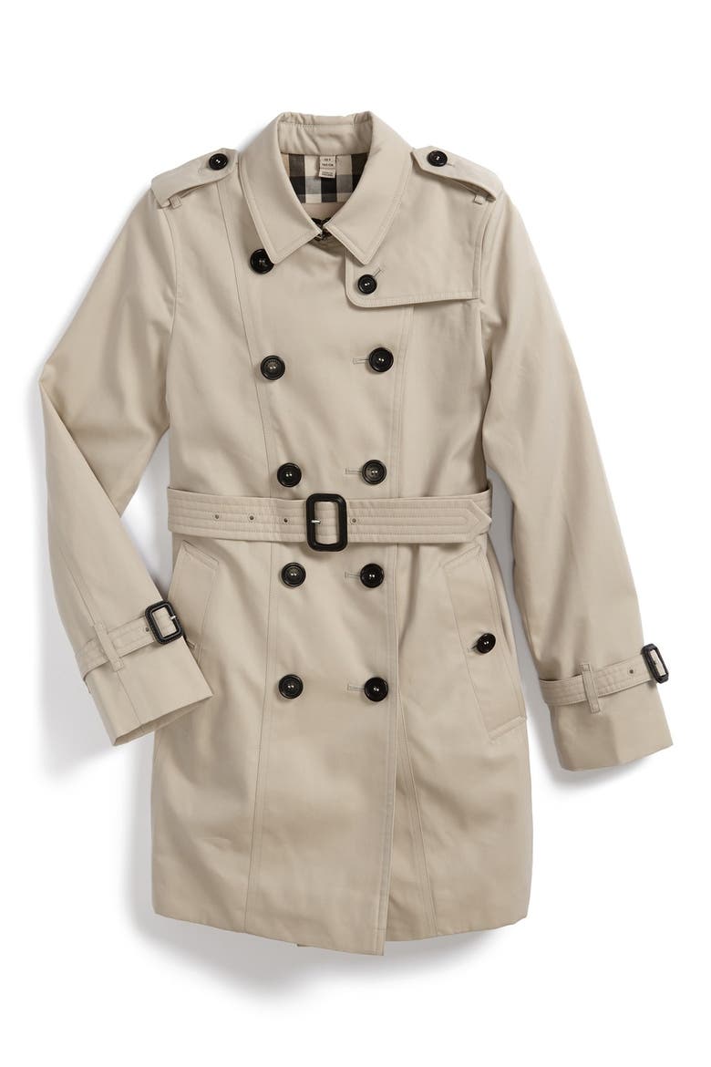 'Sandringham' Double Breasted Trench Coat, Main, color, HERITAGE STONE