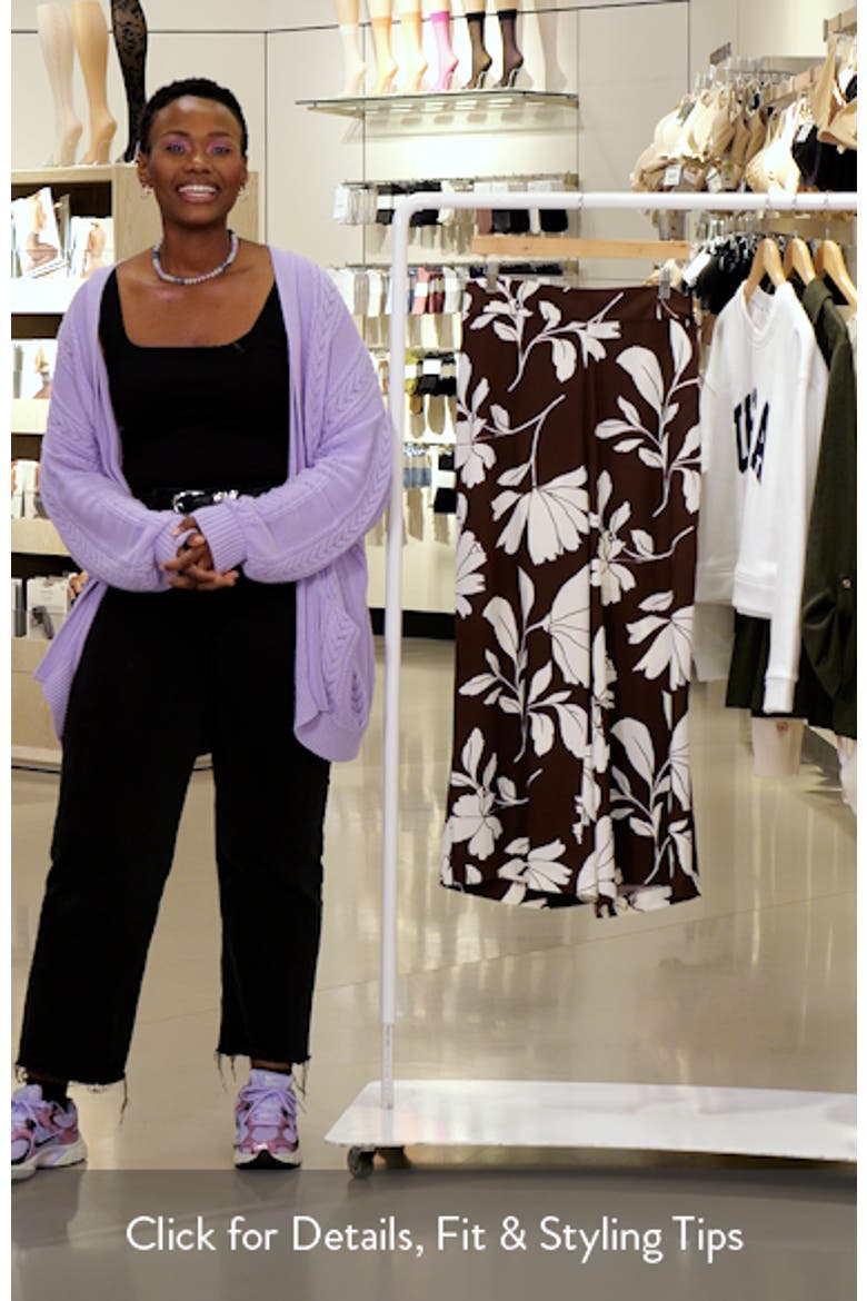 Floral High Waist Crop Wide Leg Pants video