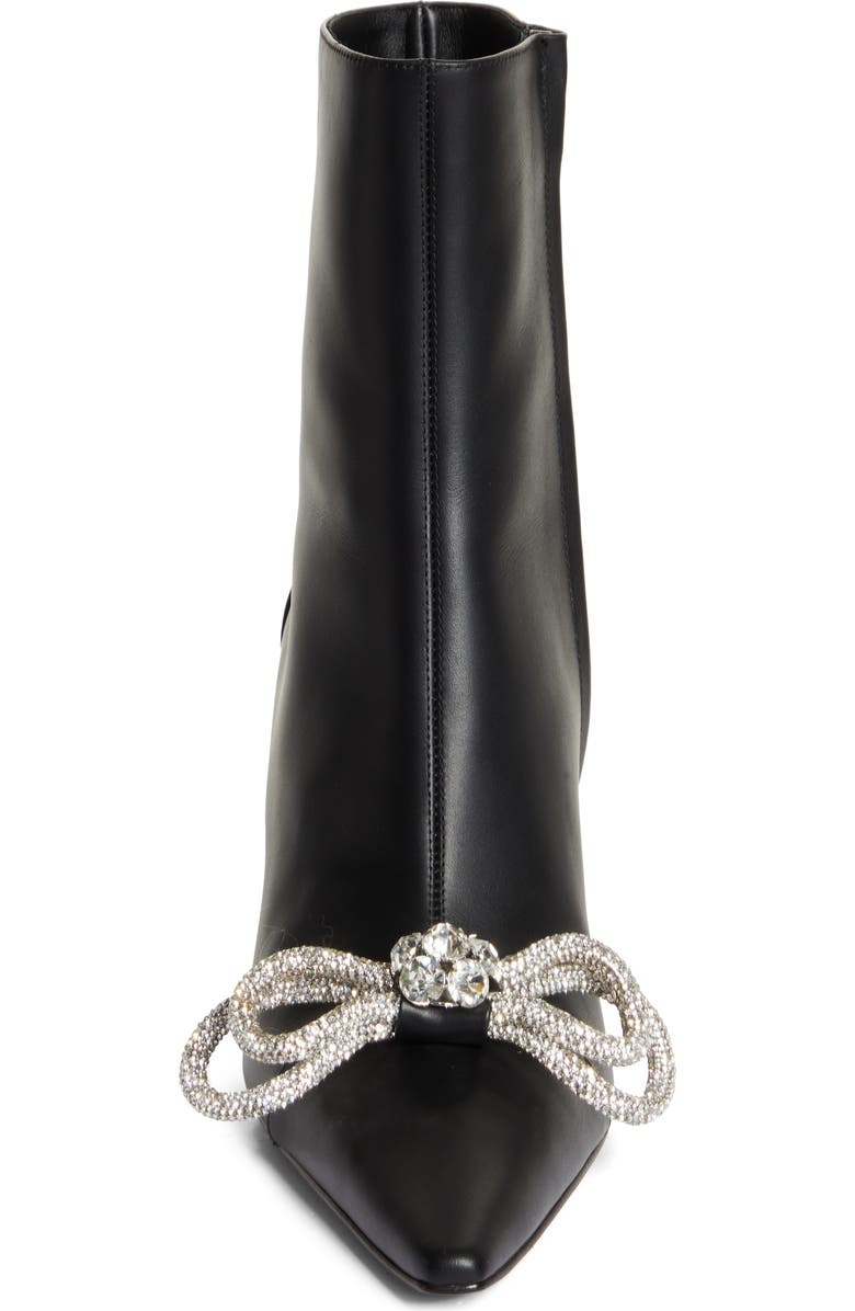 Mach & Mach Crystal Embellished Double Bow Bootie, Alternate, color,