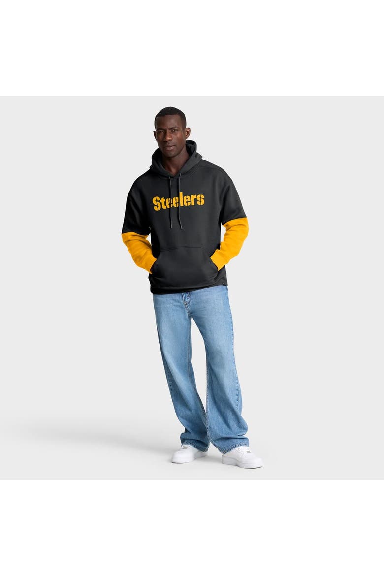 Men's Fanatics Black Pittsburgh Steelers Helmet Pullover Hoodie, Alternate, color, Black