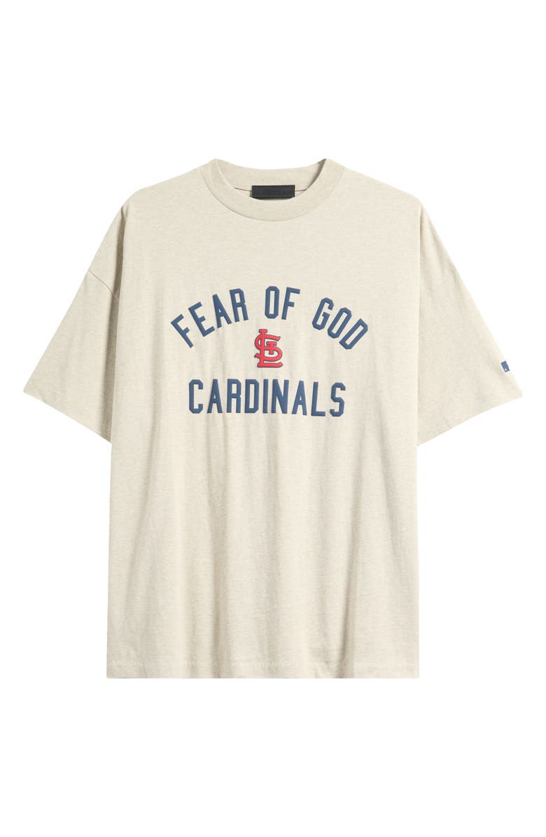 Fear of God Essentials x MLB Cardinals 90s Fit Graphic T-Shirt, Alternate, color, Warm Heather Ivory