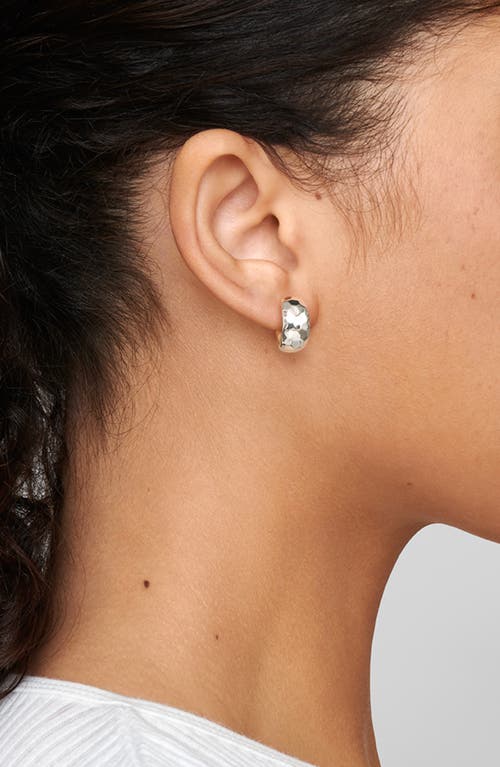 Ippolita Classico Hammered Huggie Hoop Earrings In Silver