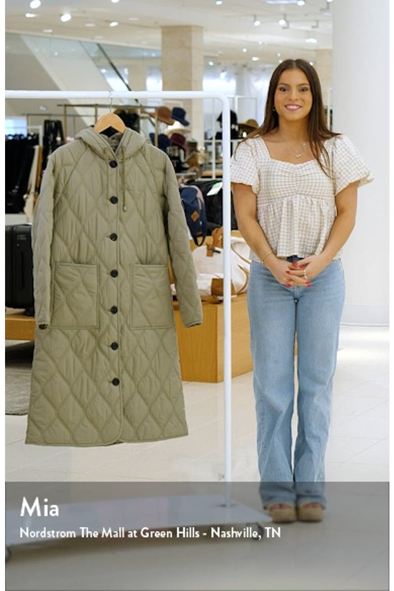 Diamond Quilted Hooded Coat video