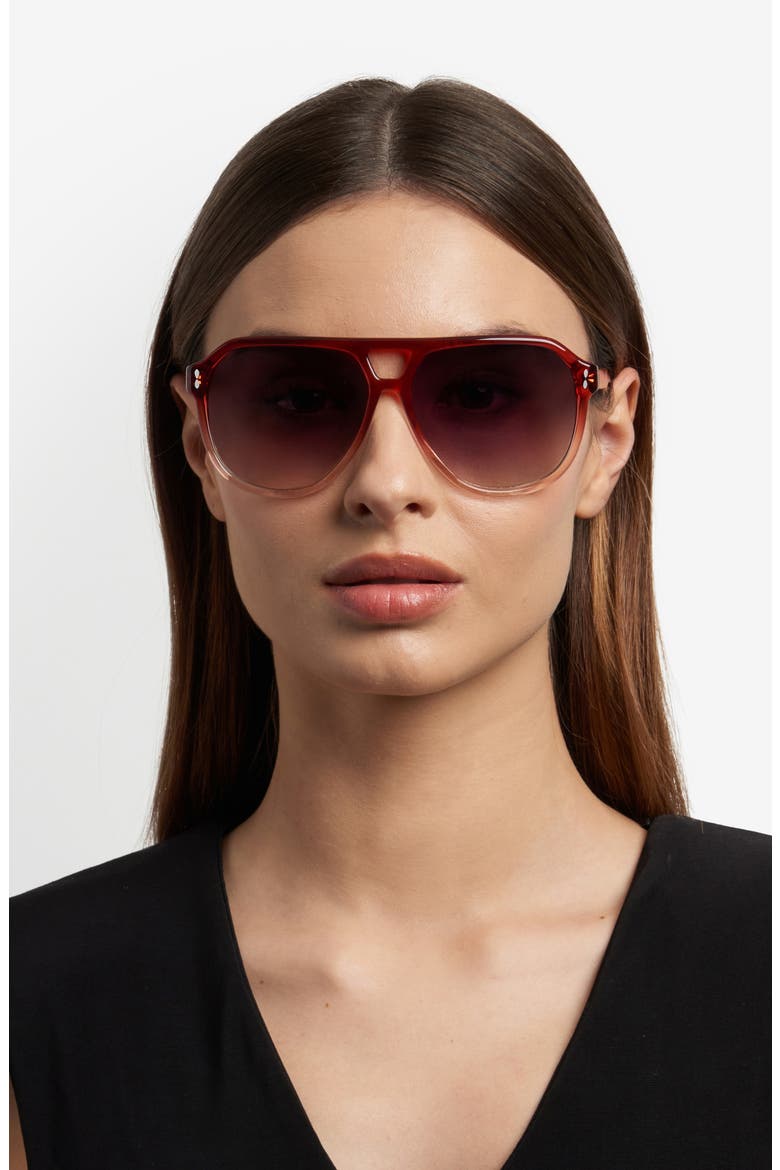 60mm Pilot Sunglasses, Alternate, color, 02OO-3X
