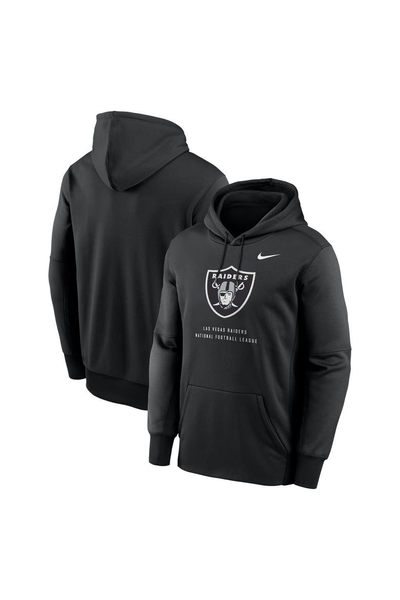 Men's Nike Black Las Vegas Raiders Toss Sweep Therma-FIT Hoodie, Main, color, Black