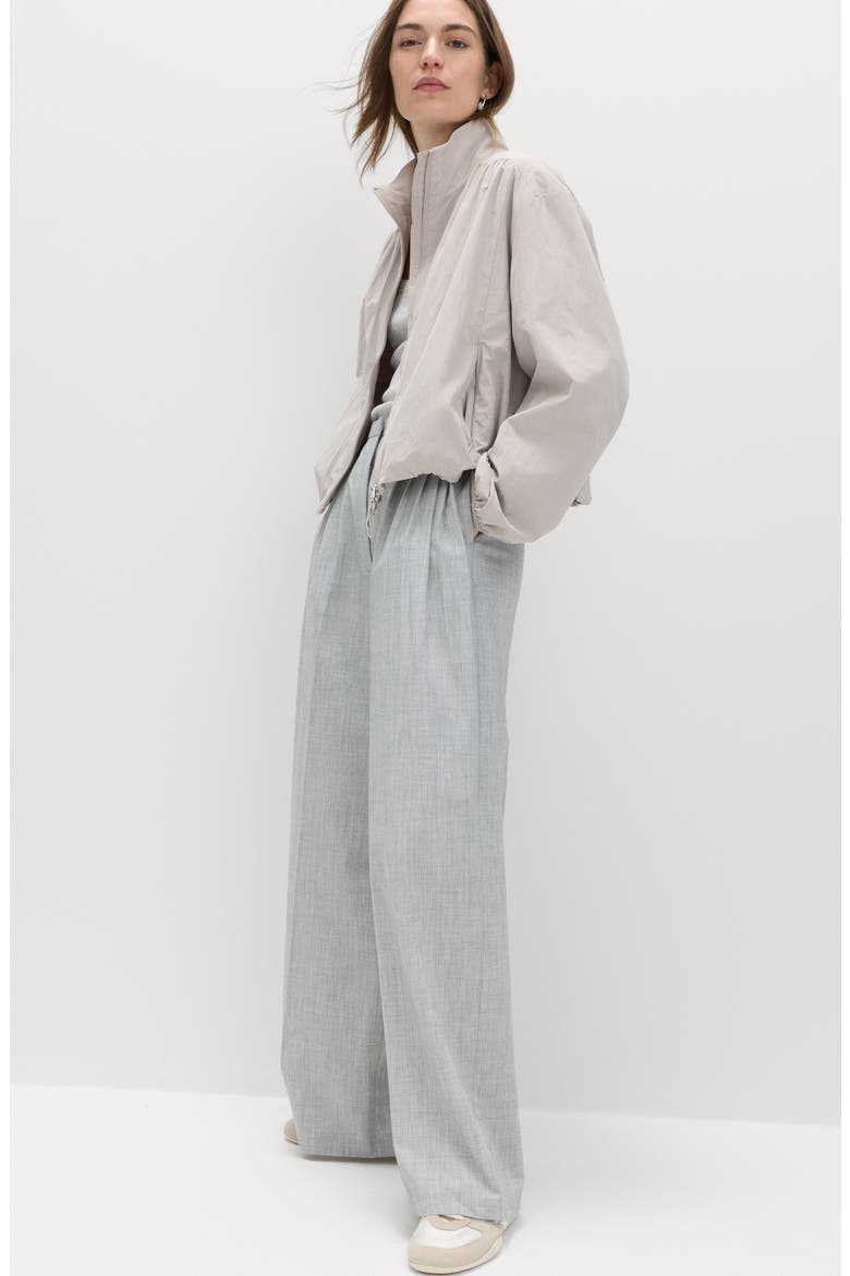 Funnel Neck Jacket, Alternate, color, GREY