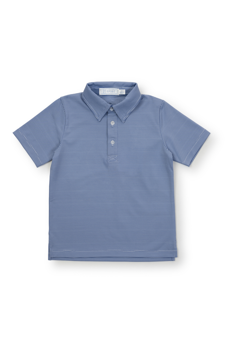 Will Boys' Golf Polo Shirt by LH Sport, Main, color, Blue Stripes