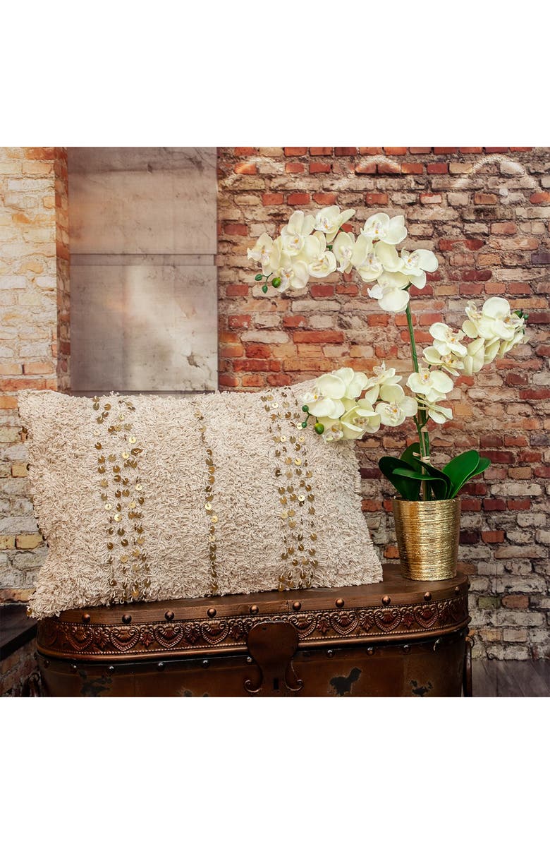 PARKLAND COLLECTION Acacia Balm Transitional Beige Throw Pillow, Alternate, color, Beige