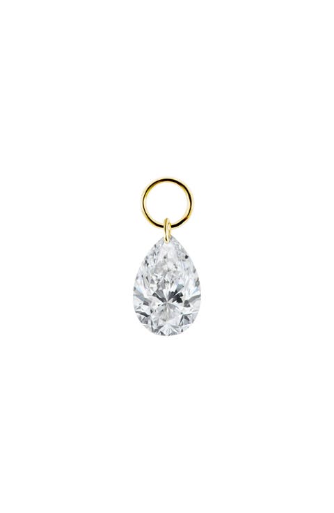Pear Diamond Floating Charm