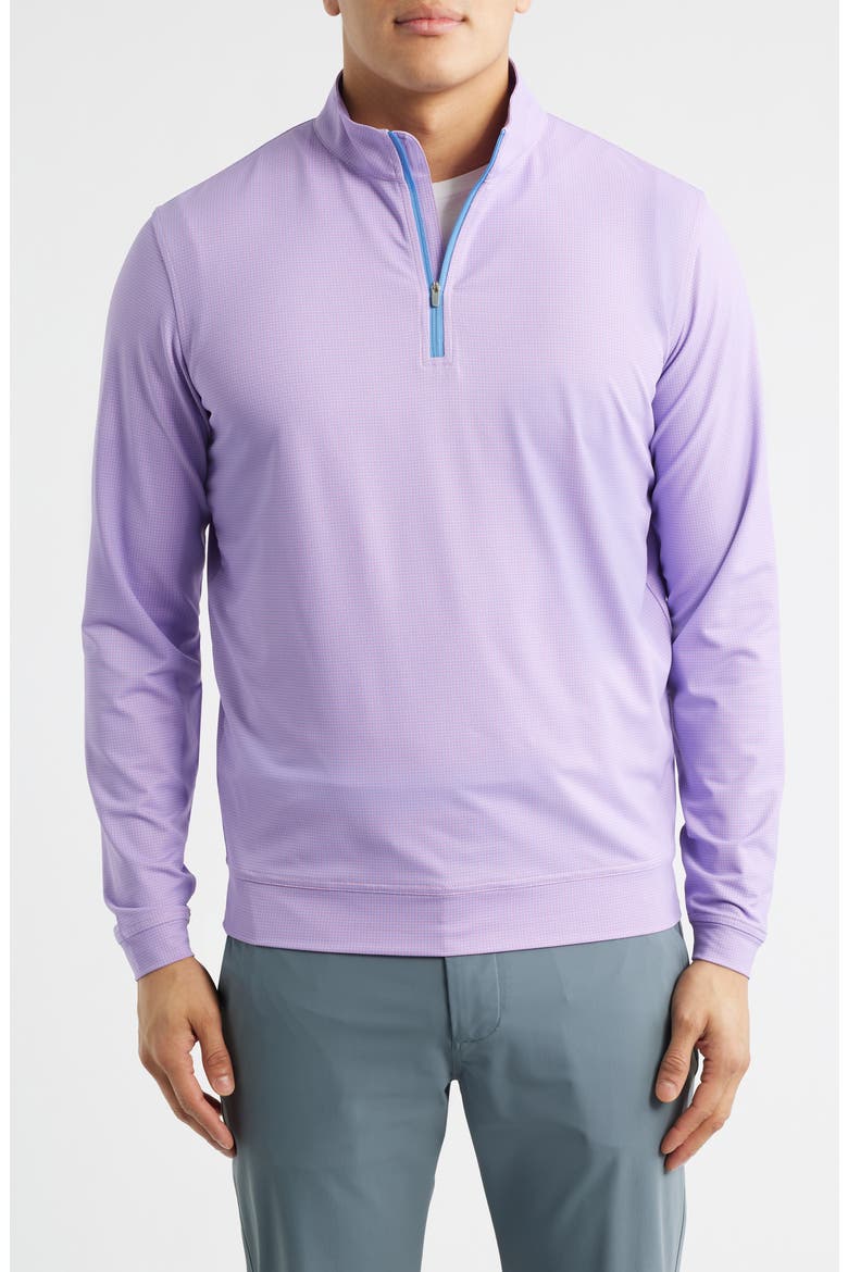 Perth Basketweave Quarter Zip Performance Sweatshirt, Main, color, PINK PARFAIT
