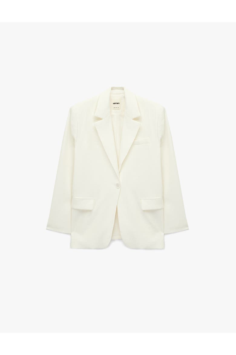 Classic Fit Textured Blazer with Pockets, Alternate, color, OFF WHITE