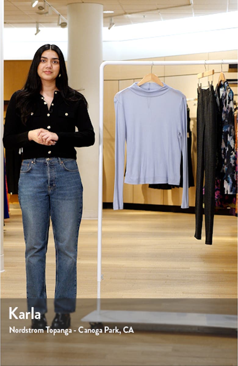 The Semisheer Mock Neck Knit Top, sales video thumbnail