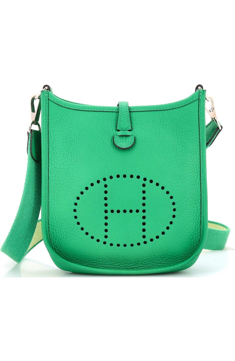 Pre-Owned Hermes Evelyne Bag Gen III Clemence TPM, Main, color, Green