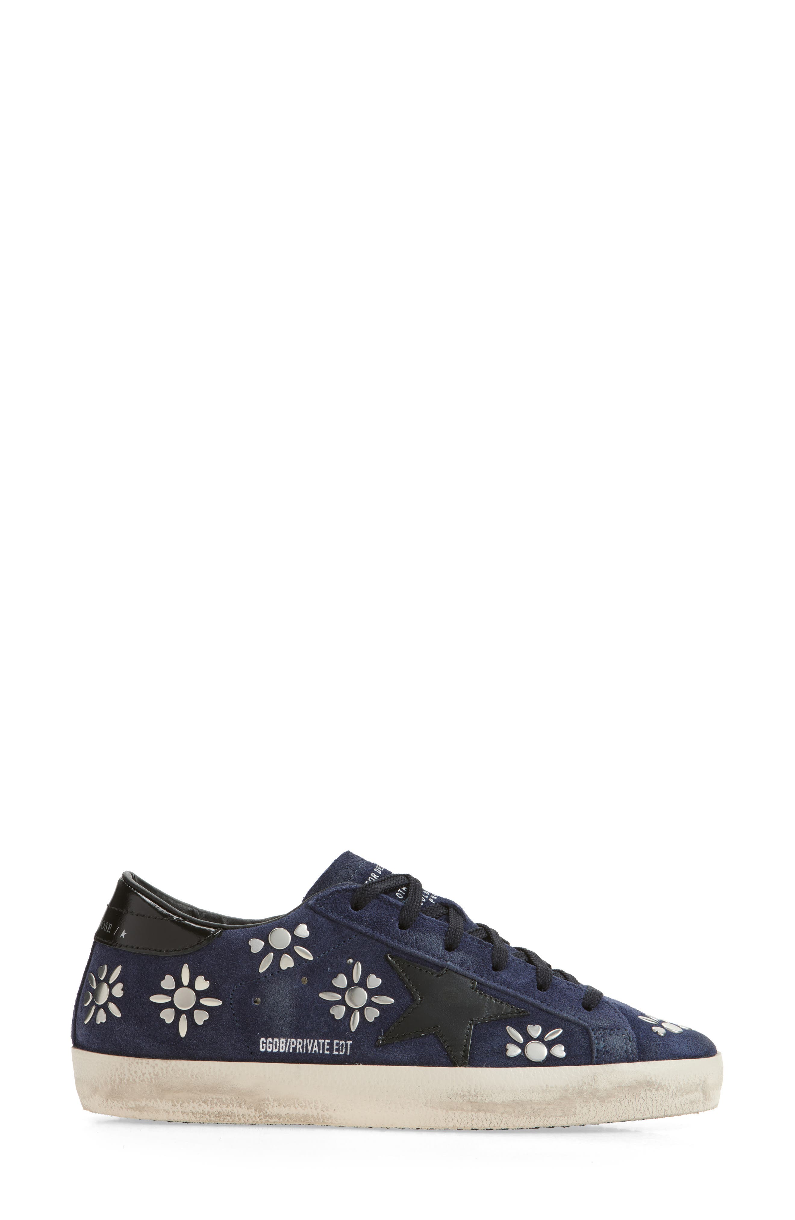 Golden Goose Super-Star Low Top Sneaker, Alternate, color, Dark Blue/ Black